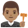 Man Judge: Medium Skin Tone Emoji 👨🏽‍⚖️ image - Google Noto Color style