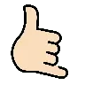 Call Me Hand: Light Skin Tone Emoji 🤙🏻 image - OpenMoji style