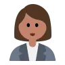 Woman Office Worker: Medium Skin Tone Emoji 👩🏽‍💼 image - Tossface style