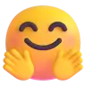 Smiling Face With Open Hands Emoji 🤗 image - Microsoft 3D Fluent style