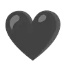 Black Heart Emoji 🖤 image - Google Noto Color Animated style