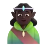 Elf: Dark Skin Tone Emoji 🧝🏿 image - Microsoft 3D Fluent style