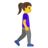 Woman Walking Facing Right Emoji 🚶‍♀️‍➡️ image - Google Noto Color style