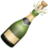 瓶子软木塞弹飞出 Emoji 🍾 image - WhatsApp style