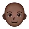 Woman: Dark Skin Tone, Bald Emoji 👩🏿‍🦲 image - Samsung style