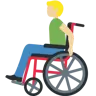 Man In Manual Wheelchair: Medium-Light Skin Tone Emoji 👨🏼‍🦽 image - Twitter / X (Twemoji) style