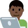 Man Technologist: Dark Skin Tone Emoji 👨🏿‍💻 image - Twitter / X (Twemoji) style