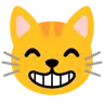 Emoji Gatto sorridente con occhi sorridenti 😸 image - Google Noto Color style