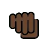 Oncoming Fist: Dark Skin Tone Emoji 👊🏿 image - OpenMoji style