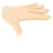 Palm Down Hand: Light Skin Tone