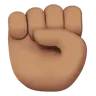 Raised Fist: Medium Skin Tone Emoji ✊🏽 image - Apple style