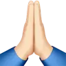 Folded Hands: Light Skin Tone Emoji 🙏🏻 image - Apple style
