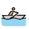 Man Rowing Boat: Medium Skin Tone Emoji 🚣🏽‍♂️ image - OpenMoji style