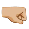 Right-Facing Fist: Medium-Light Skin Tone Emoji 🤜🏼 image - Google Noto Color Animated style