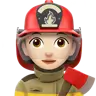 Woman Firefighter: Light Skin Tone Emoji 👩🏻‍🚒 image - Apple style