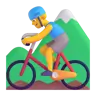 Man Mountain Biking Emoji 🚵‍♂️ image - Microsoft 3D Fluent style