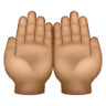 Palms Up Together: Medium Skin Tone Emoji 🤲🏽 image - Samsung style