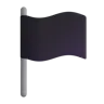 Schwarze Flagge winken Emoji 🏴 image - Microsoft 3D Fluent style