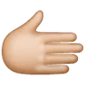 Rightwards Hand: Medium-Light Skin Tone Emoji 🫱🏼 image - Samsung style