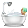 Person Taking Bath: Medium-Light Skin Tone Emoji 🛀🏼 image - WhatsApp style