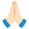 Folded Hands: Light Skin Tone Emoji 🙏🏻 image - Google Noto Color style