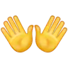 Znak otwartych rąk Emoji 👐 image - WhatsApp style