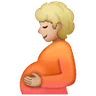 Pregnant Person: Medium-Light Skin Tone Emoji 🫄🏼 image - Samsung style