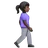 Woman Walking Facing Right: Dark Skin Tone