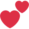 두개의 심장 Emoji 💕 image - Twitter / X (Twemoji) style