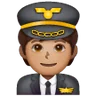 Pilot: Medium Skin Tone Emoji 🧑🏽‍✈️ image - Samsung style