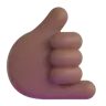 Call Me Hand: Medium-Dark Skin Tone Emoji 🤙🏾 image - Microsoft 3D Fluent style