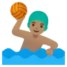 Man Playing Water Polo: Medium Skin Tone Emoji 🤽🏽‍♂️ image - Google Noto Color style