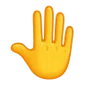 Emoji Alzato il dorso della mano 🤚 image - Telegram style