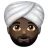 Person Wearing Turban: Dark Skin Tone