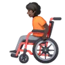 Person In Manual Wheelchair: Dark Skin Tone Emoji 🧑🏿‍🦽 image - Samsung style