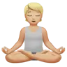 Person In Lotus Position: Medium-Light Skin Tone Emoji 🧘🏼 image - Apple style