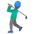 Man Golfing: Medium Skin Tone