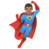Man Superhero: Medium Skin Tone Emoji 🦸🏽‍♂️ image - Google Noto Color style