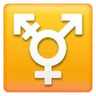 Emoji Maschio con ictus e segno maschile e femminile ⚧ image - Samsung style