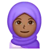 Woman With Headscarf: Medium-Dark Skin Tone Emoji 🧕🏾 image - Samsung style