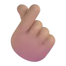 Hand With Index Finger And Thumb Crossed: Medium Skin Tone Emoji 🫰🏽 image - Microsoft 3D Fluent style