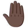 Raised Back Of Hand: Dark Skin Tone Emoji 🤚🏿 image - Google Noto Color style