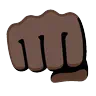 Oncoming Fist: Dark Skin Tone Emoji 👊🏿 image - Google Noto Color Animated style