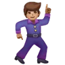 Man Dancing: Medium Skin Tone Emoji 🕺🏽 image - Samsung style