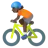 Person Biking: Dark Skin Tone