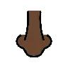 Nose: Dark Skin Tone Emoji 👃🏿 image - OpenMoji style