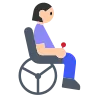 Woman In Motorized Wheelchair: Light Skin Tone Emoji 👩🏻‍🦼 image - Tossface style