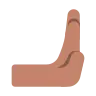 Rightwards Pushing Hand: Medium Skin Tone Emoji 🫸🏽 image - Tossface style
