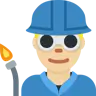 Man Factory Worker: Medium-Light Skin Tone Emoji 👨🏼‍🏭 image - Twitter / X (Twemoji) style