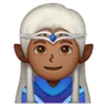 Man Elf: Medium-Dark Skin Tone Emoji 🧝🏾‍♂️ image - Samsung style